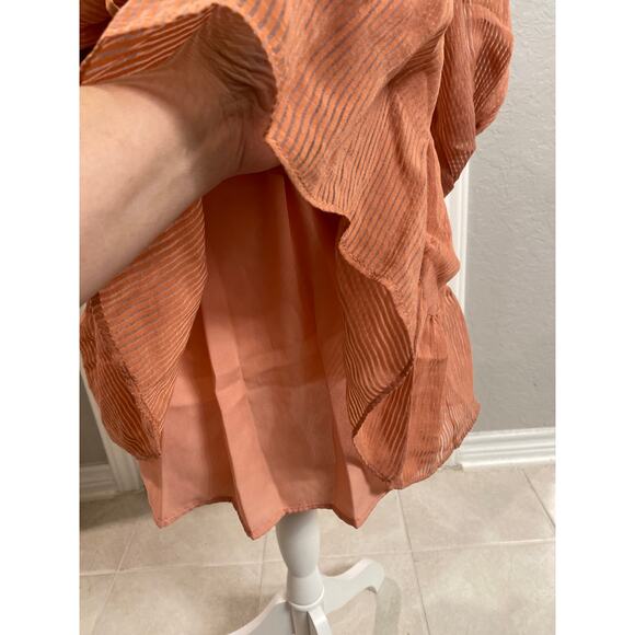 Revolve MINKPINK Women’s Mini Dress Tiered Terracotta Size Small - Picture 3 of 9